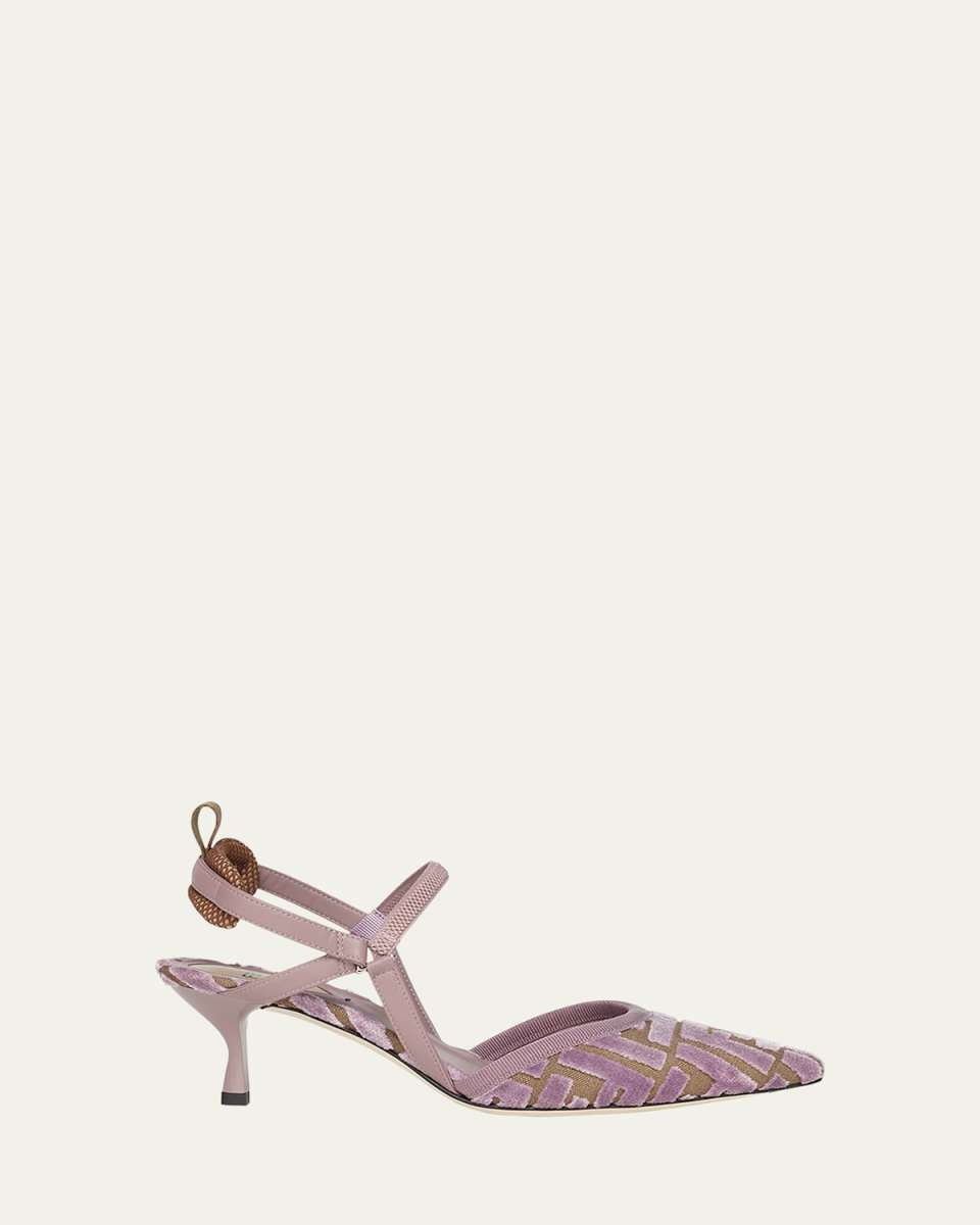 Colibri FF Tapestry Slingback Kitten-Heel Pumps